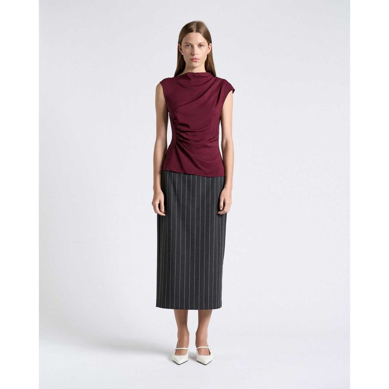 Cue Stretch Viscose Gathered Top image number 3